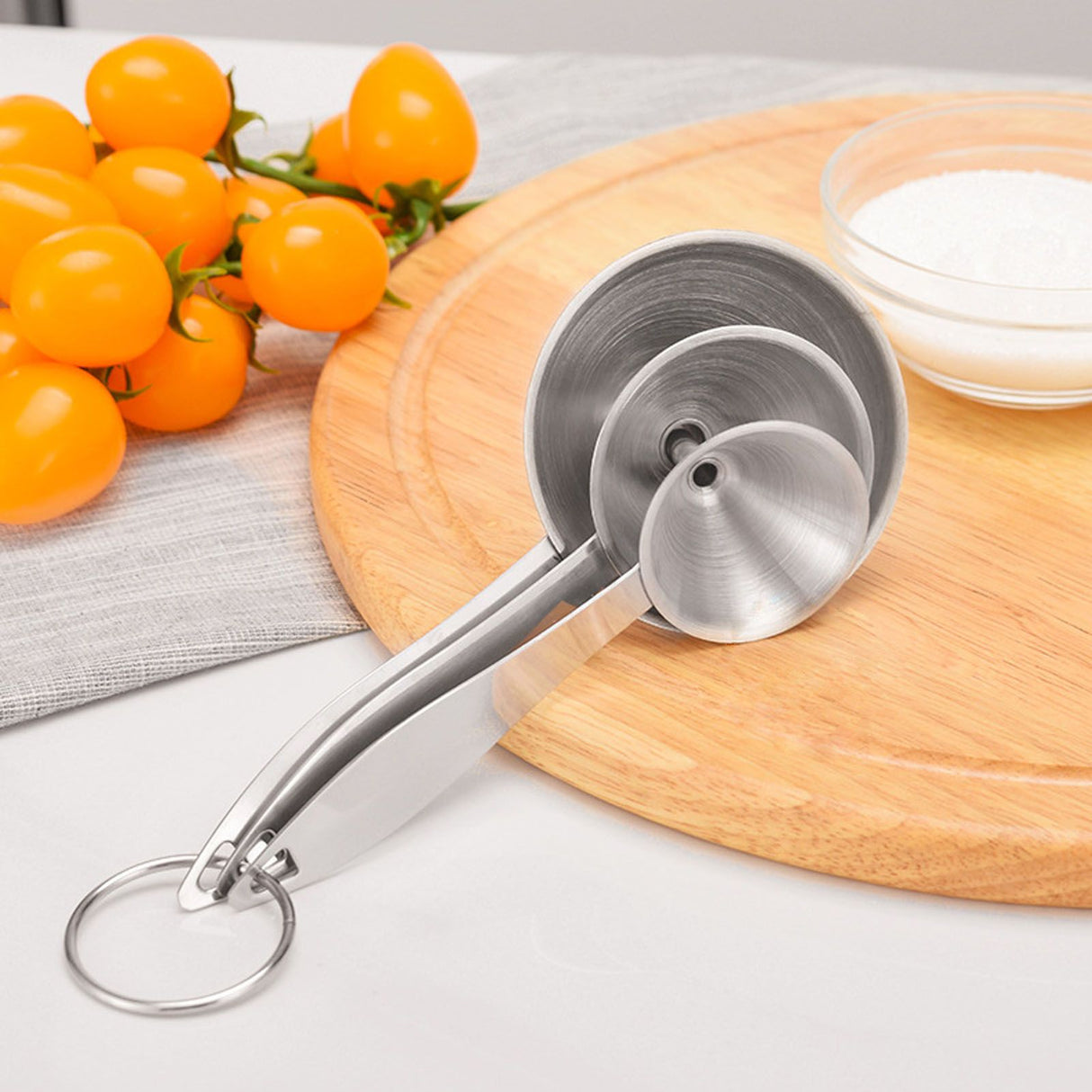 3PCS Small Funnels Stainless Steel Multifunctional Mini Filling Funnel Kit for Transferring Essential Oils Liquid Fluid