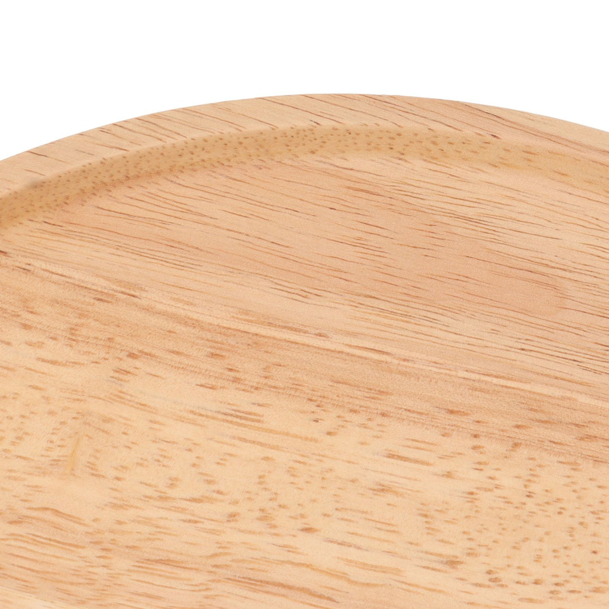 Round Wood Tray 30cm Simple Style Stable Serving Tray for Breakfast Pizza Fruit Snacks