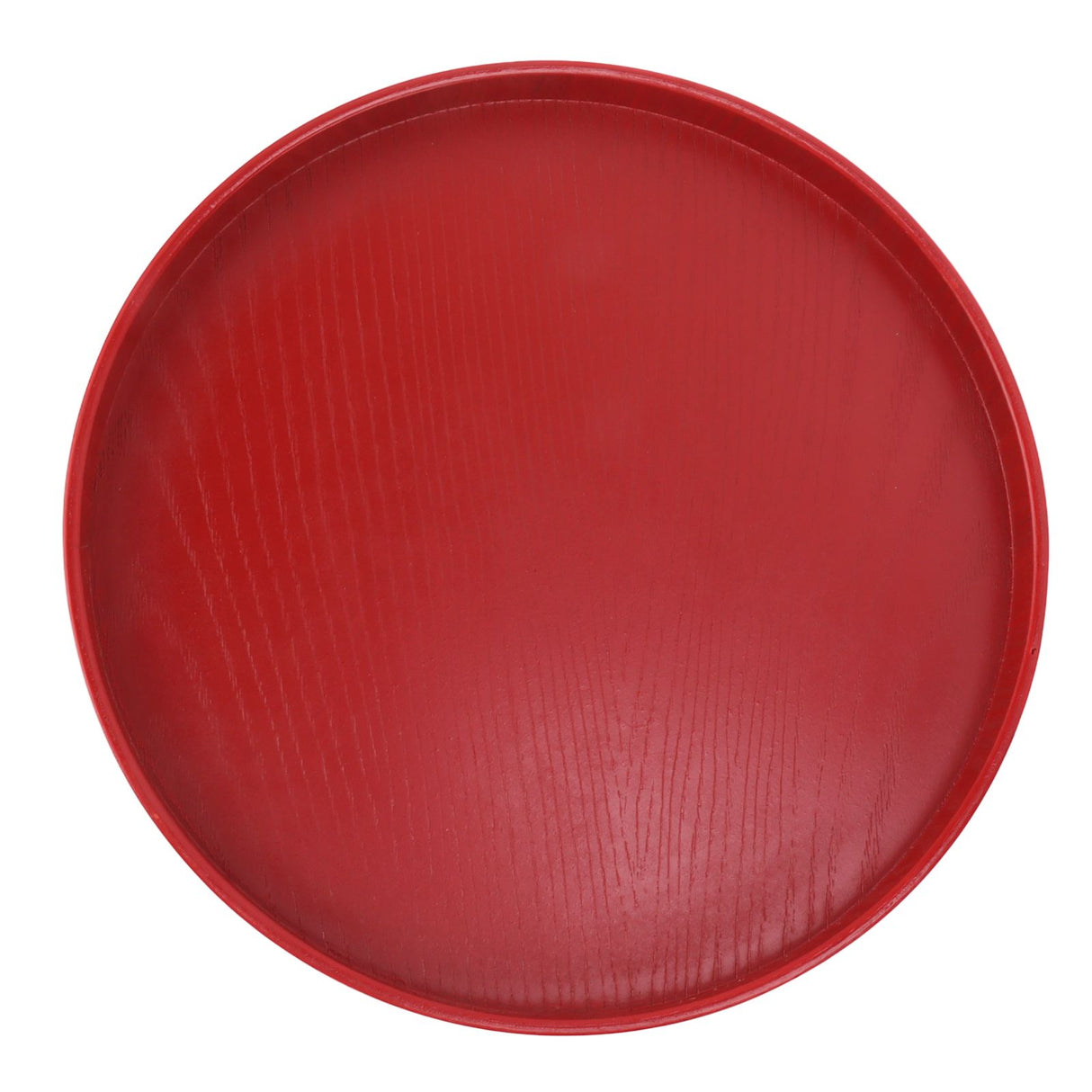 Tea Tray Wooden Wine Red Round Tea Plate Green Tea Baking Serving Plate for Home Tea House 27cm / 10.63in