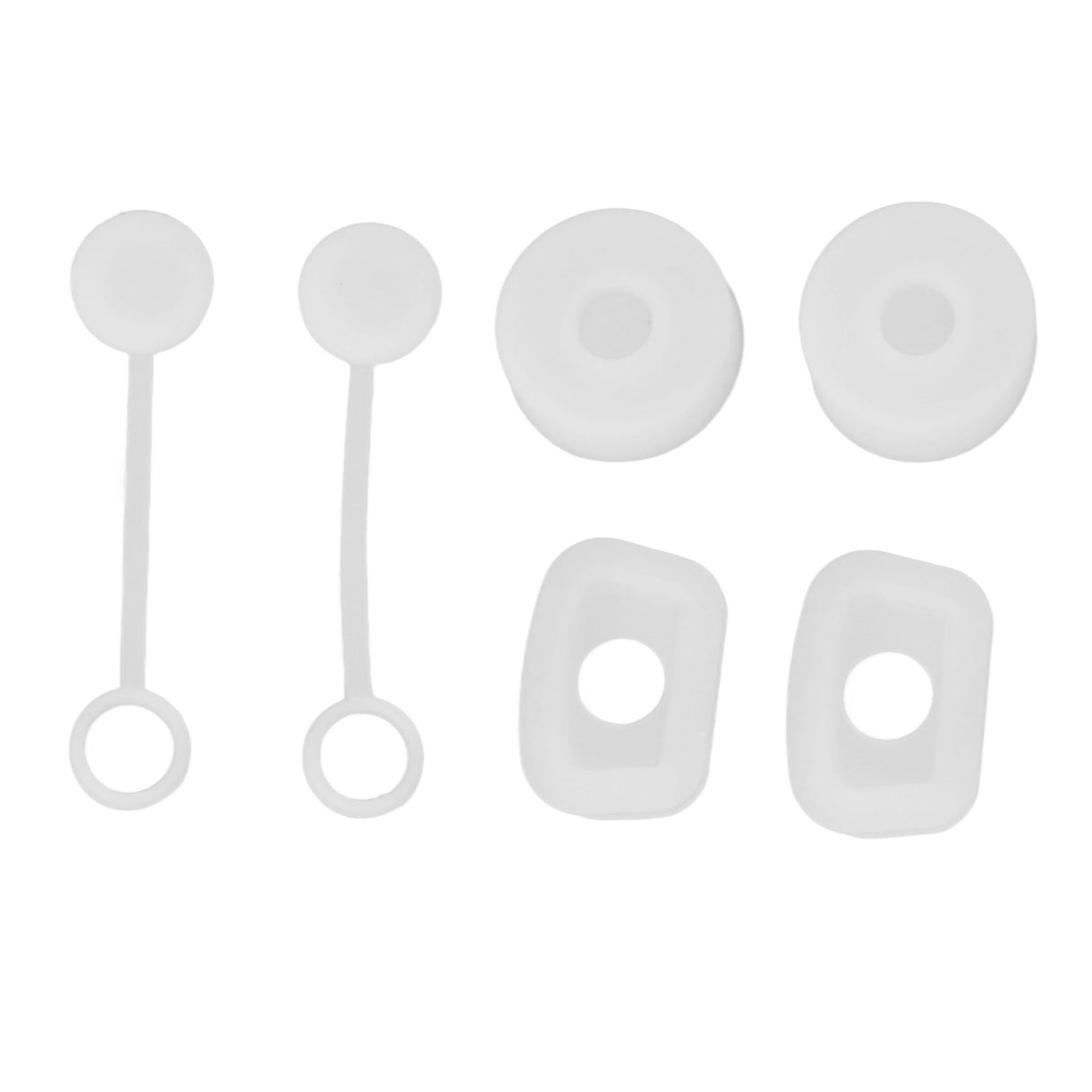 6PCS Cup Straw Stopper Sealed Reusable Straw Cover Cap Square Round Spill Stoppers Silicone Leak Stopper Set Transparent