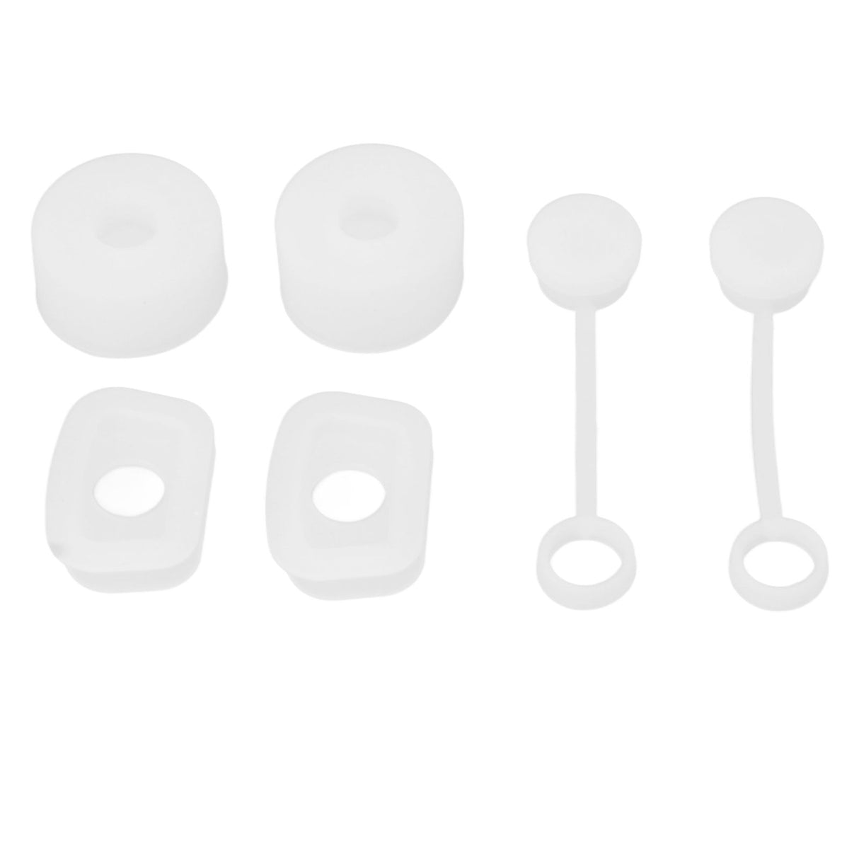 6PCS Cup Straw Stopper Sealed Reusable Straw Cover Cap Square Round Spill Stoppers Silicone Leak Stopper Set Transparent