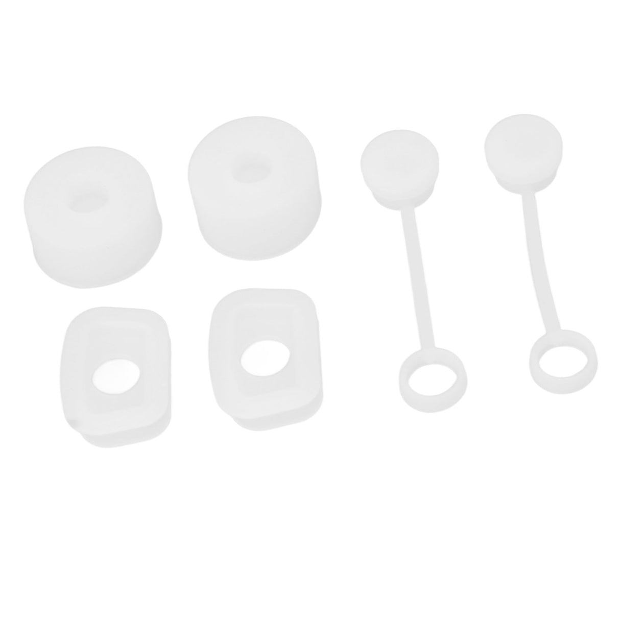 6PCS Cup Straw Stopper Sealed Reusable Straw Cover Cap Square Round Spill Stoppers Silicone Leak Stopper Set Transparent