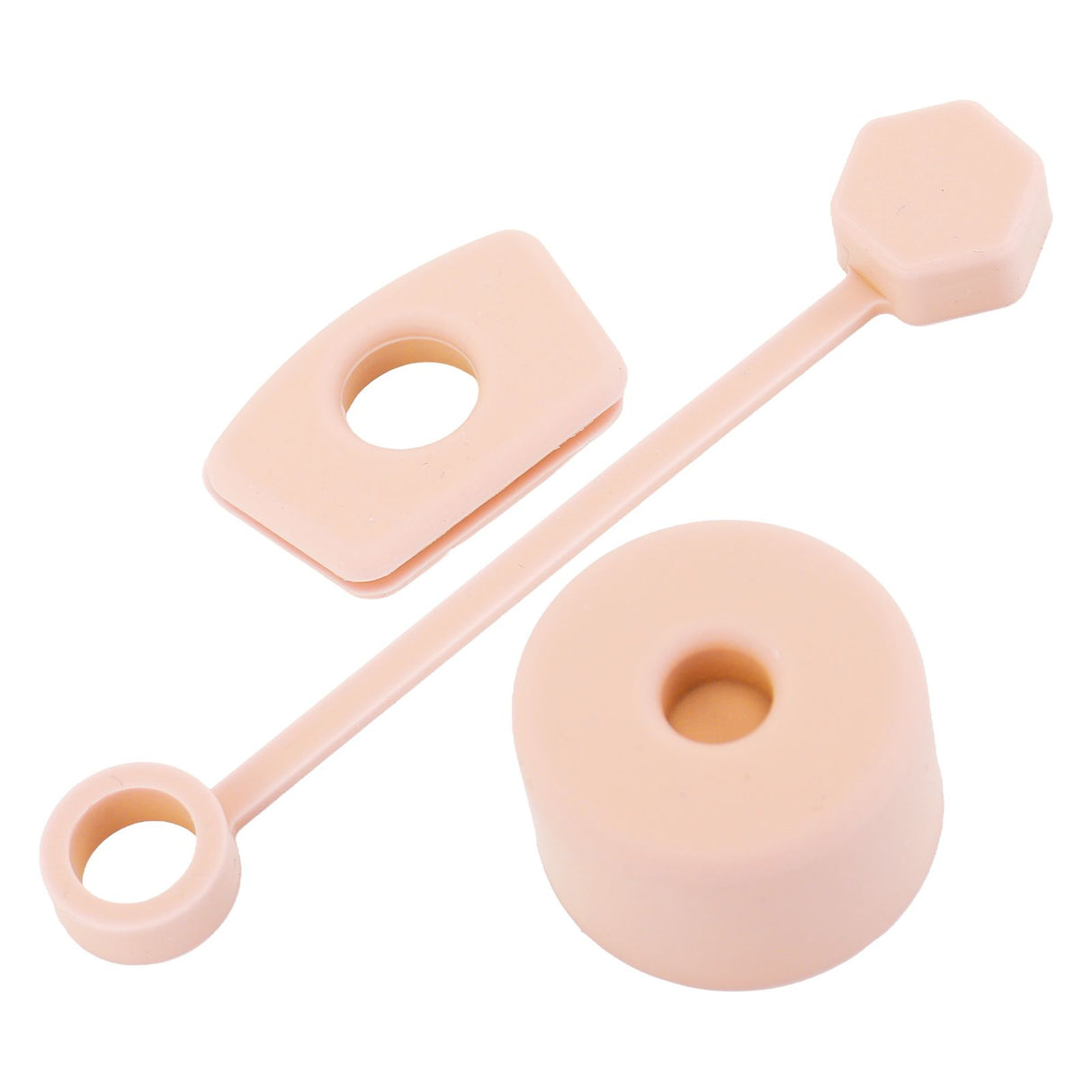 4 Set Silicone Spill Proof Stopper Set Tumbler Accessories Including Straw Cover Cap Square Leak Stopper Round Lid Stopper Plug Pink