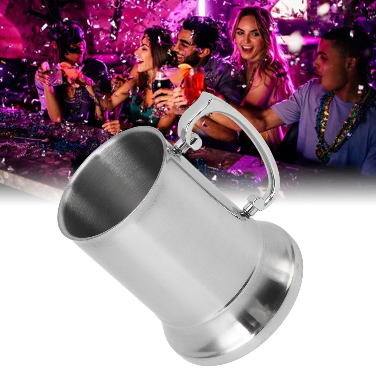 Stainless Steel Beer Mug Anti Slip High Temperature Resistant Modern Beer Cup Coffee Mug 500ml