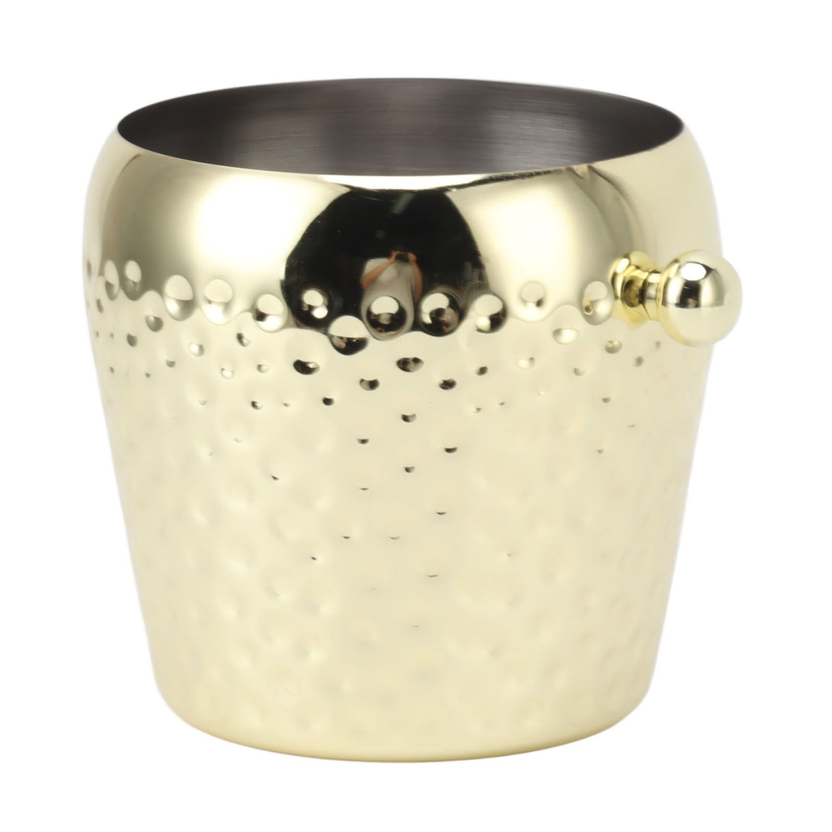 Ice Bucket Stainless Steel Mini Insulated Frozen Container for Bar Wine Champagne 1L Gold