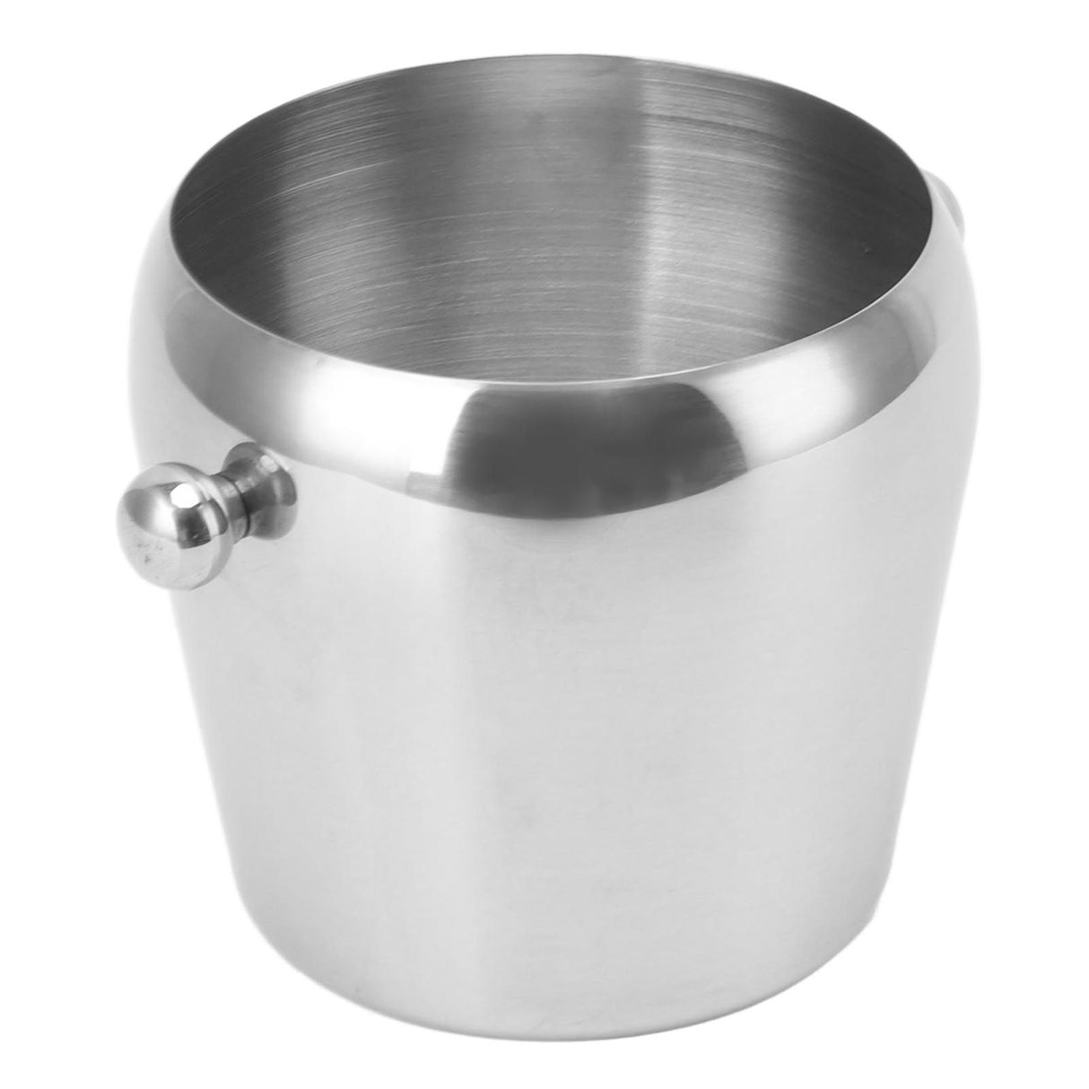 Stainless Steel Ice Bucket Champagne Ice Bucket Wine Chiller Bucket Beverage Tub with Smooth Handle for Home Bars Parties Silver Naked Small 1L