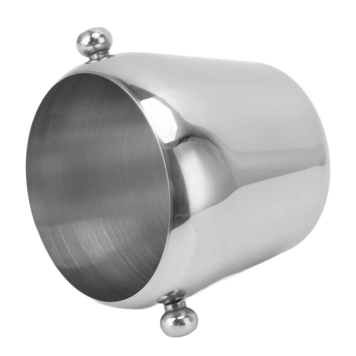 Stainless Steel Ice Bucket Champagne Ice Bucket Wine Chiller Bucket Beverage Tub with Smooth Handle for Home Bars Parties Silver Naked Small 1L
