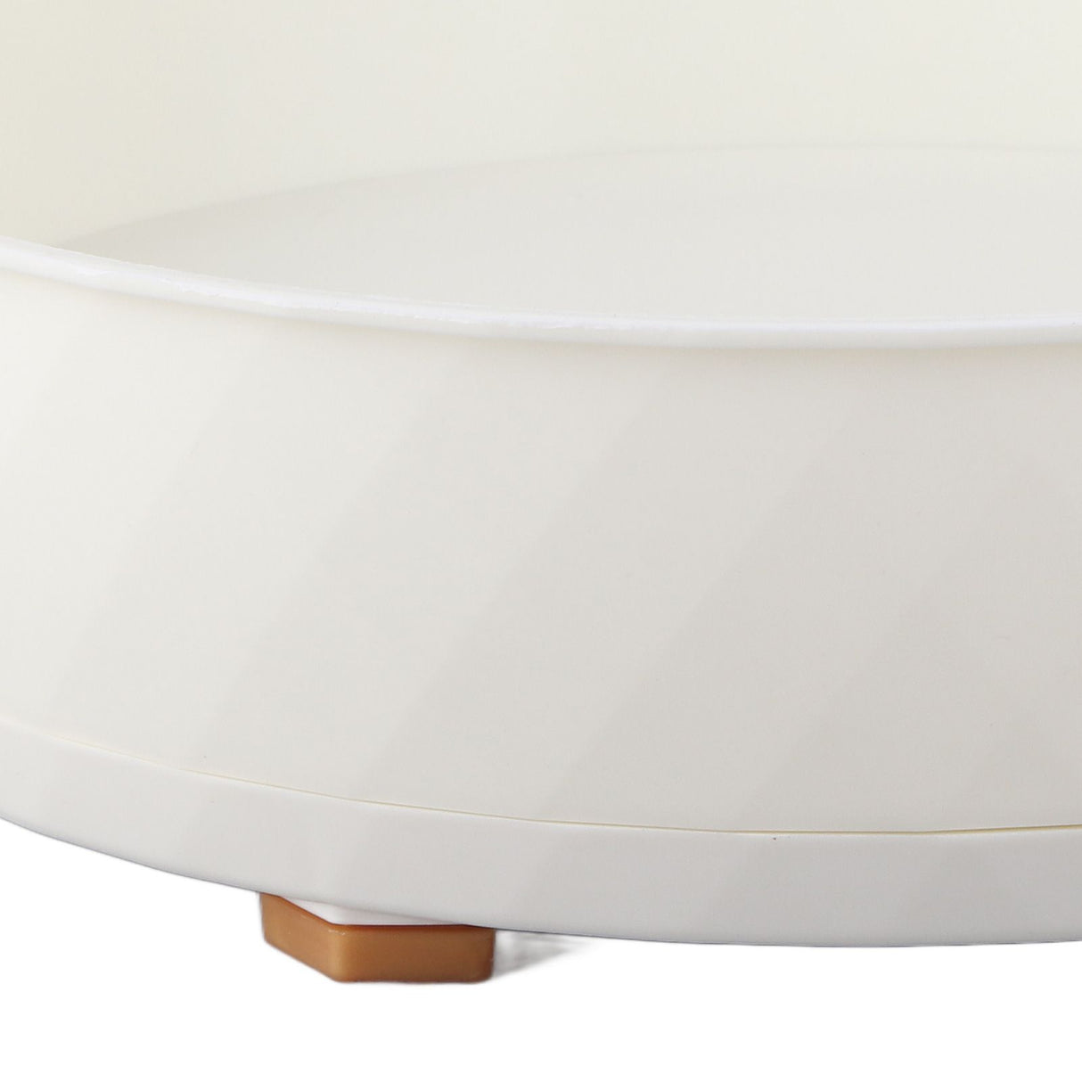 Kitchen Turntable Spin Round Tray 360 Degrees Rotating Non Skid Multifunctional Spice Organizer for Cabinet Pantry Refrigerator Countertop White