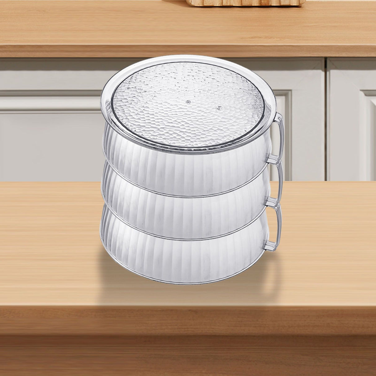 Multilayer Food Cover Multifunctional Transparent Food Cover Fresh Keeping Insulated Dish Cover for Kitchen Dining Table 3 Layers