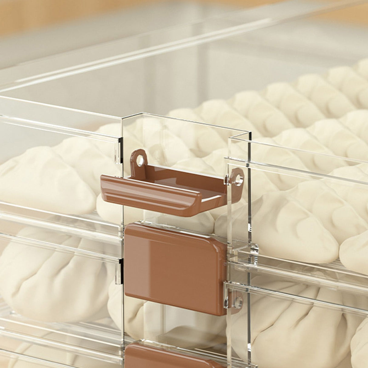 Dumpling Storage Box Large Capacity Multi Layer Transparent Plastic Airtight Food Container Kitchen Supplies 4 Layers