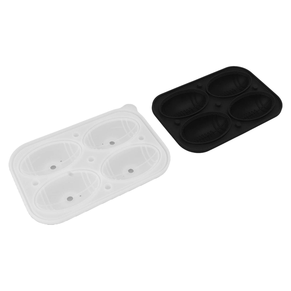 2Pcs Silicone Ice Cube Molds Fun Shapes Round Sphere Ball Mold for Whiskey Cocktails Game Day Rugby