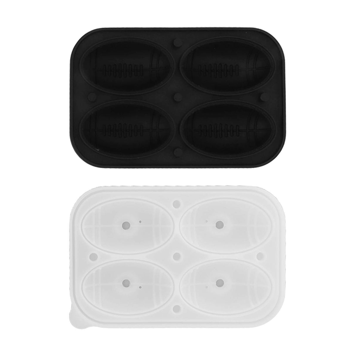 2Pcs Silicone Ice Cube Molds Fun Shapes Round Sphere Ball Mold for Whiskey Cocktails Game Day Rugby