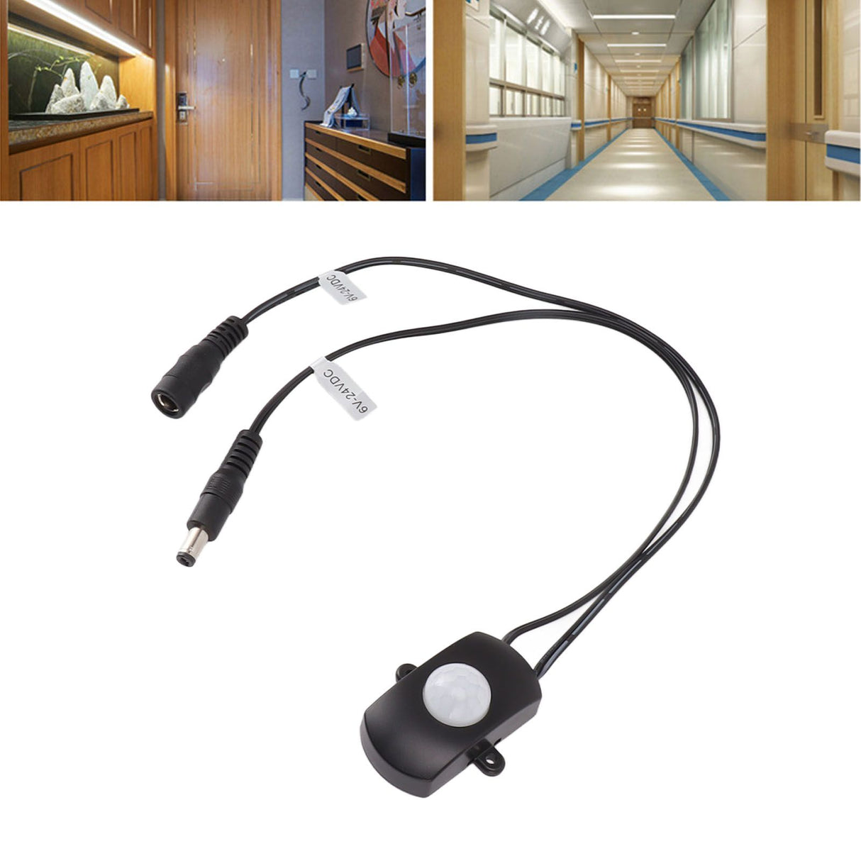 PIR Motion Detector Switch 120 Degree Angle Mini Infrared Auto Switch Detector for LED Strip Security System DC 6‑24V