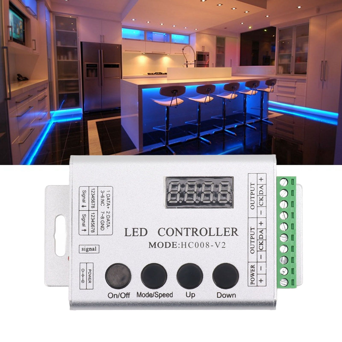 LED RGB Controller SPI Signal Light Strip Controller for 6803 1903 WS2811 WS2812B 5V to 24V
