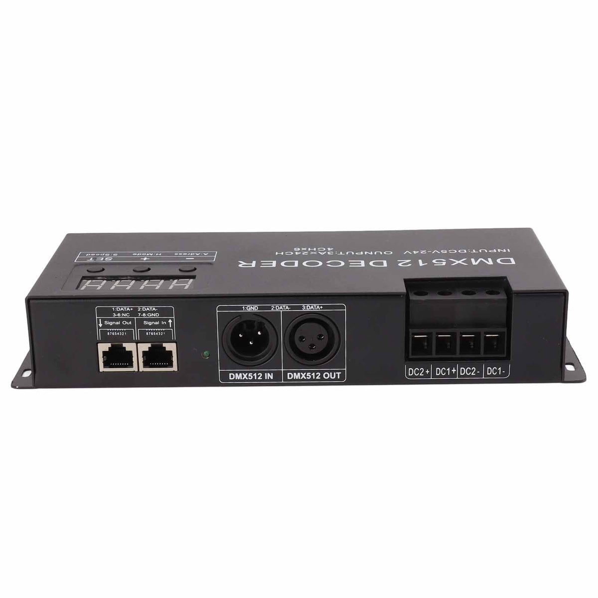 24 Channel DMX Decoder Digital Display RGBW DMX512 Dimming Driver LED Controller for Stage Bar DC5V‑24V
