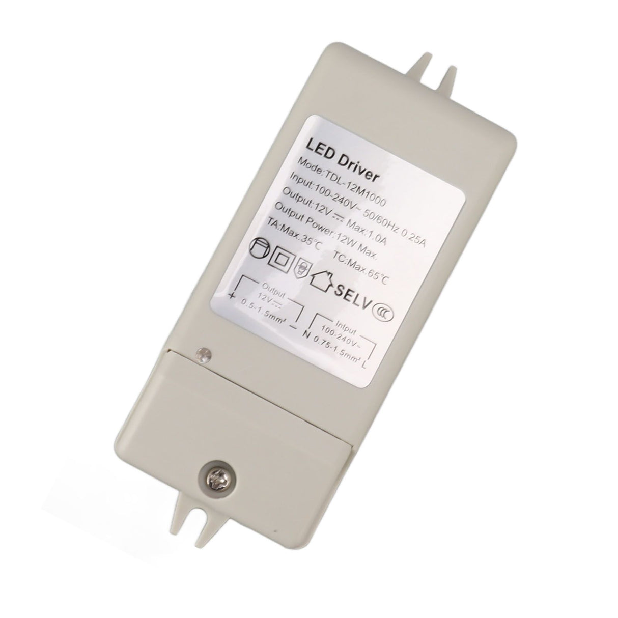 12W DC 12V 1A LED Driver LED Constant Current Drive Power Supply for LED Strip Light AC 100‑240V TDL 12M1000