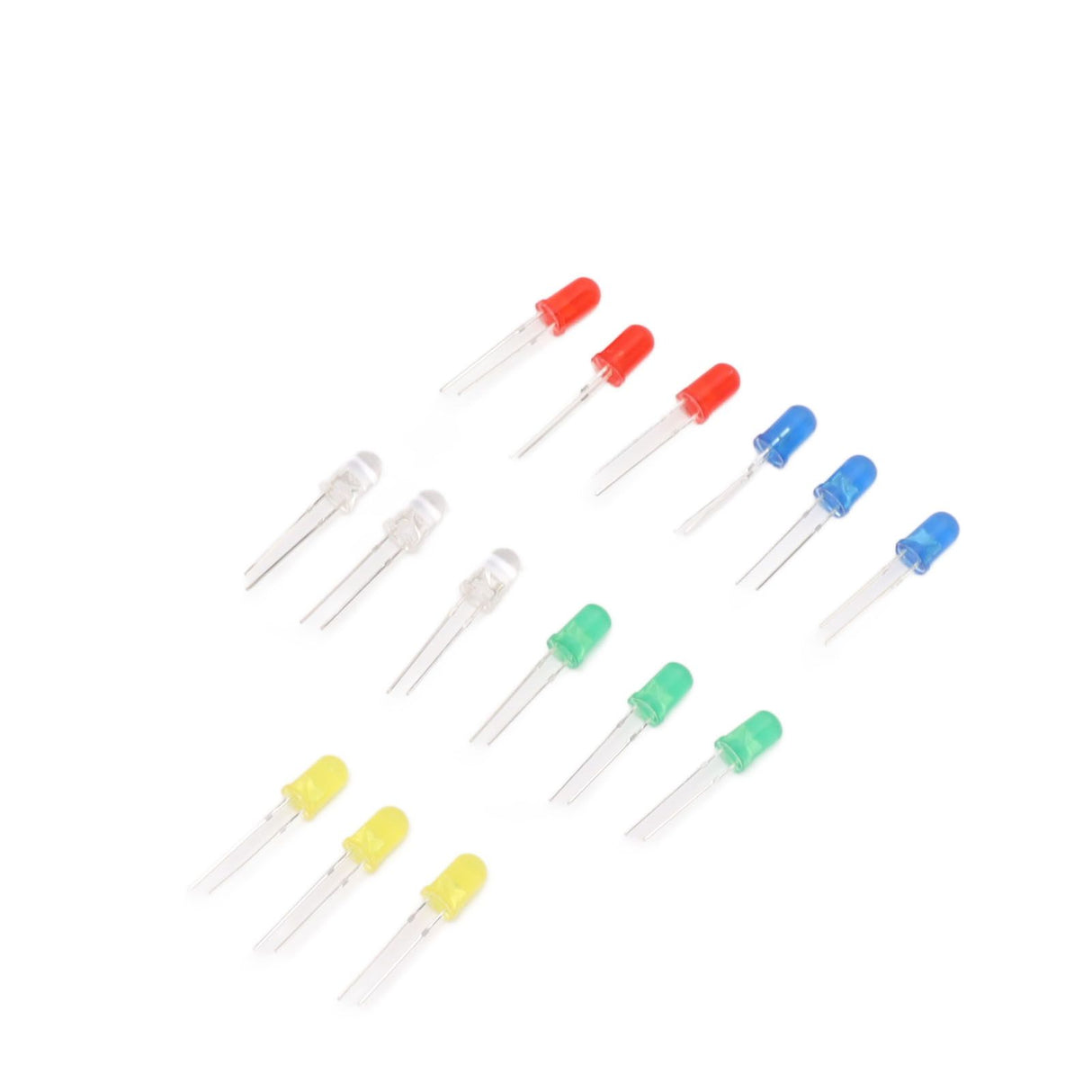 100pcs 5mm LED Diodes Red Green Yellow Blue White Light Emitting Diodes for Appliance DIY Science Project