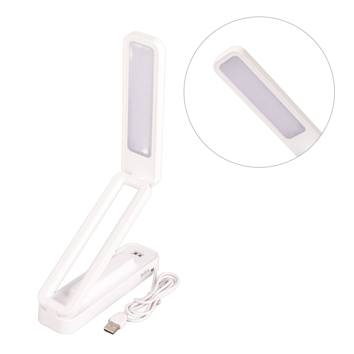 Desk Lamp Foldable Portable Plug in Soft Light Table Lamp for Office Home
