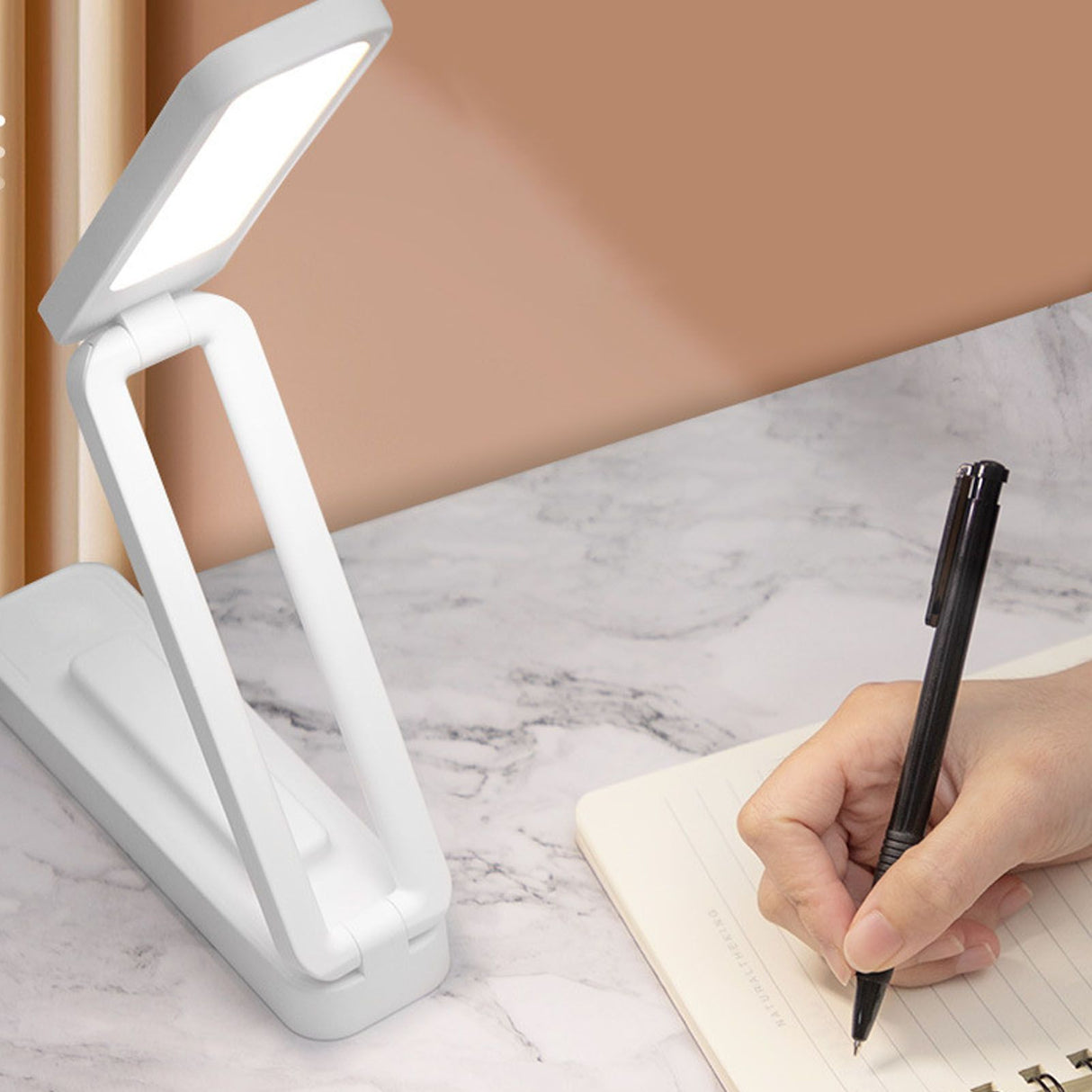 Desk Lamp Foldable Portable Plug in Soft Light Table Lamp for Office Home