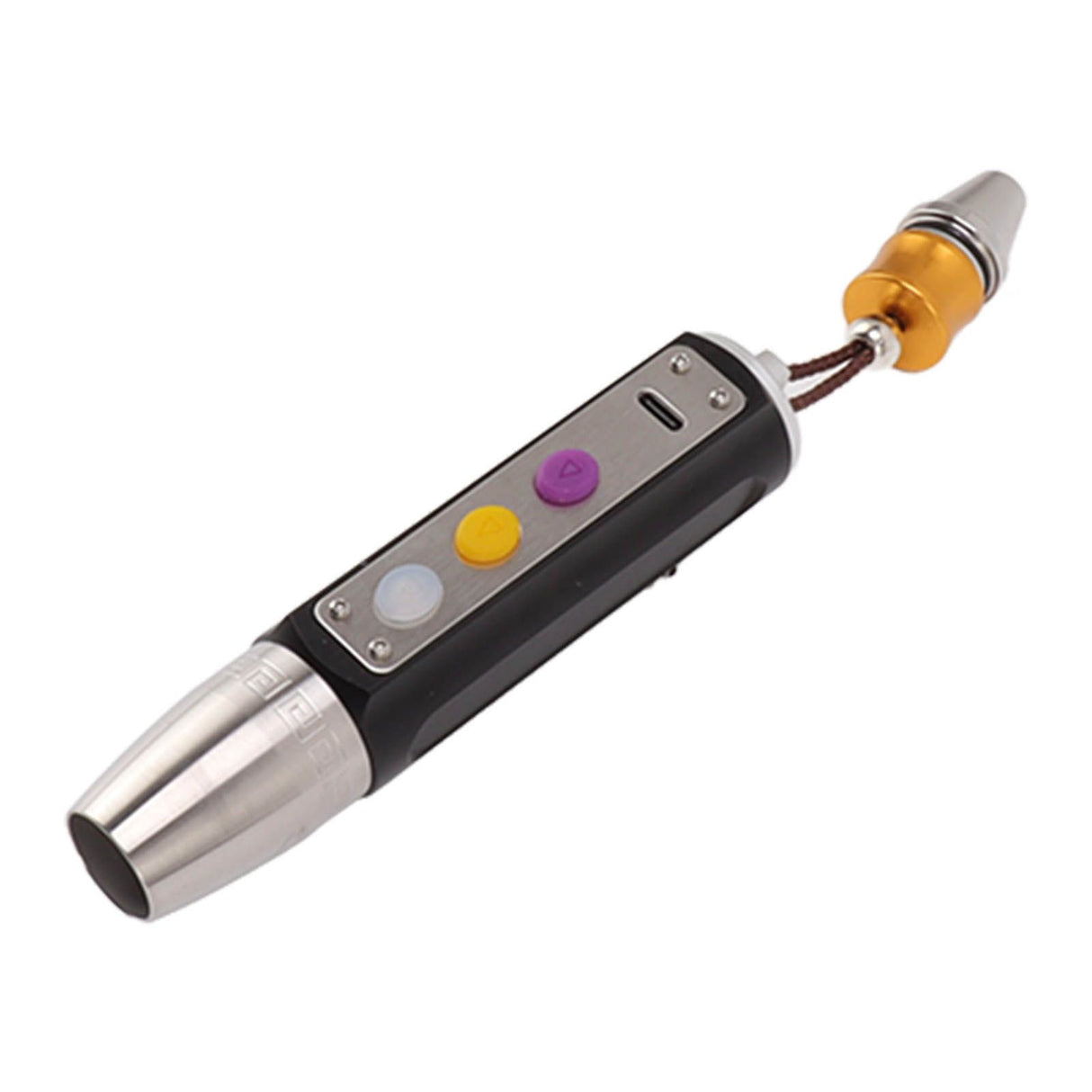 Jade Appraisal Light 3 Light Source Stepless Dimming LED Jade Identification Flashlight for Jewelry Black