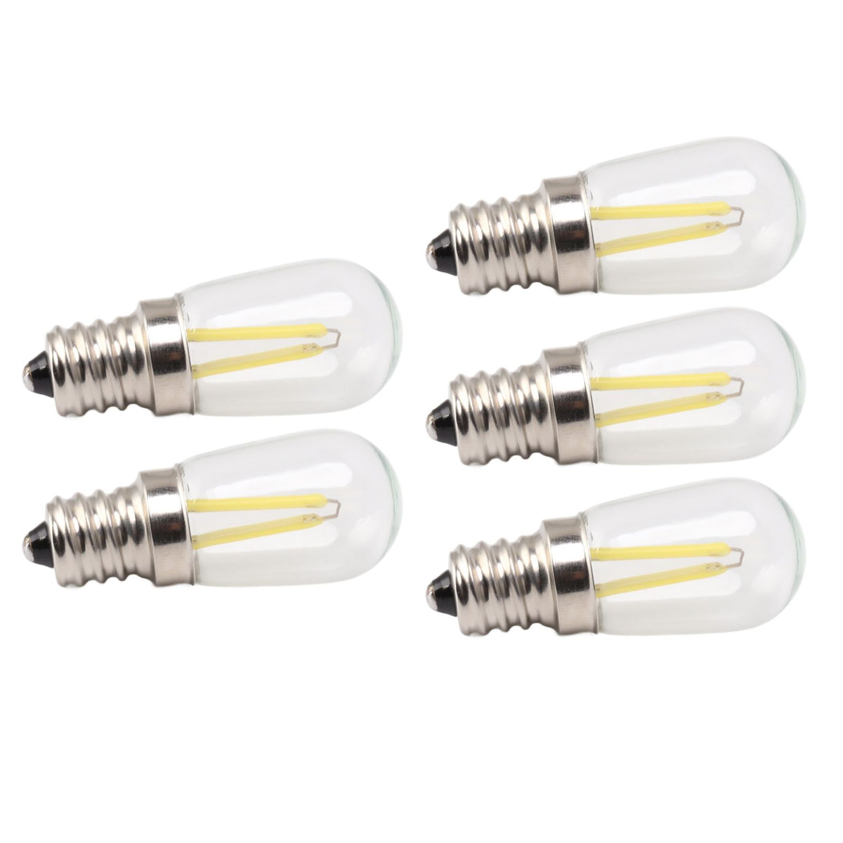 5Pcs Refrigerator Lamp Bulb Low Heat Low Power Consumption E12 LED Fridge Light Bulb 120V White Light