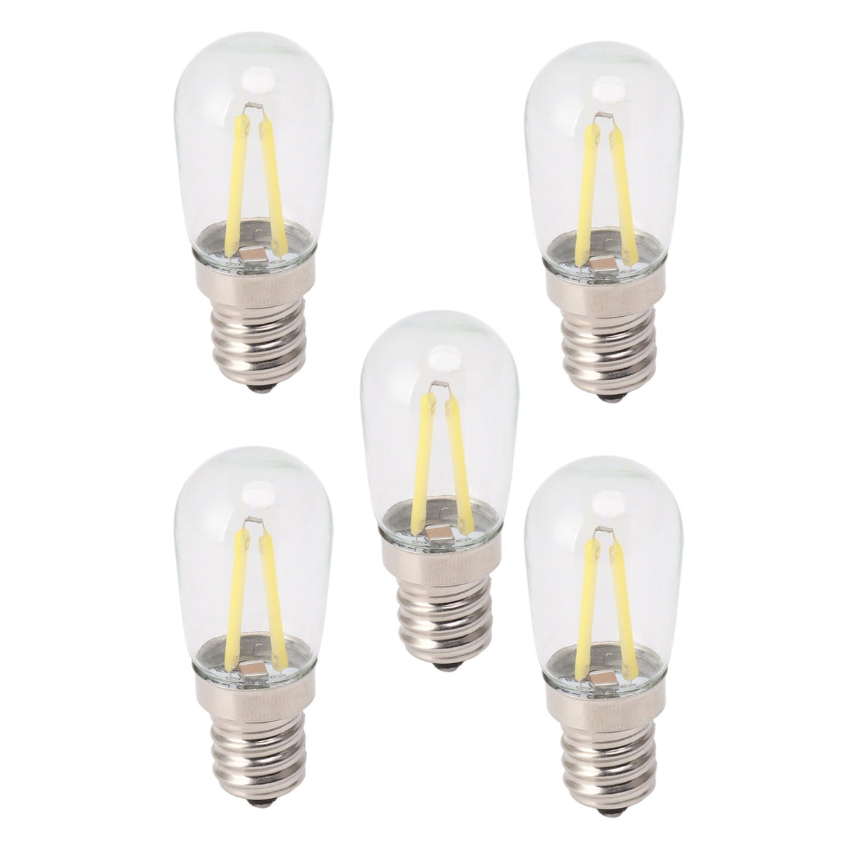 5Pcs Refrigerator Lamp Bulb Low Heat Low Power Consumption E12 LED Fridge Light Bulb 120V White Light