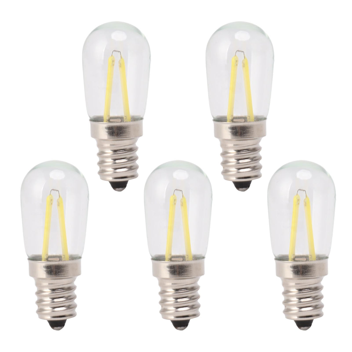 5Pcs Refrigerator Lamp Bulb Low Heat Low Power Consumption E12 LED Fridge Light Bulb 120V White Light