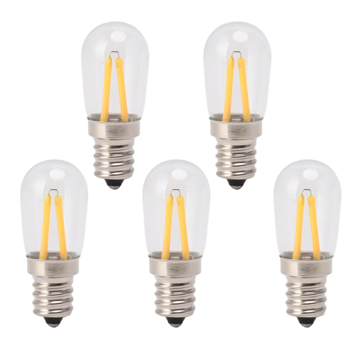 5Pcs Refrigerator Lamp Bulb Low Heat Low Power Consumption E12 LED Fridge Light Bulb 120V Warm Light