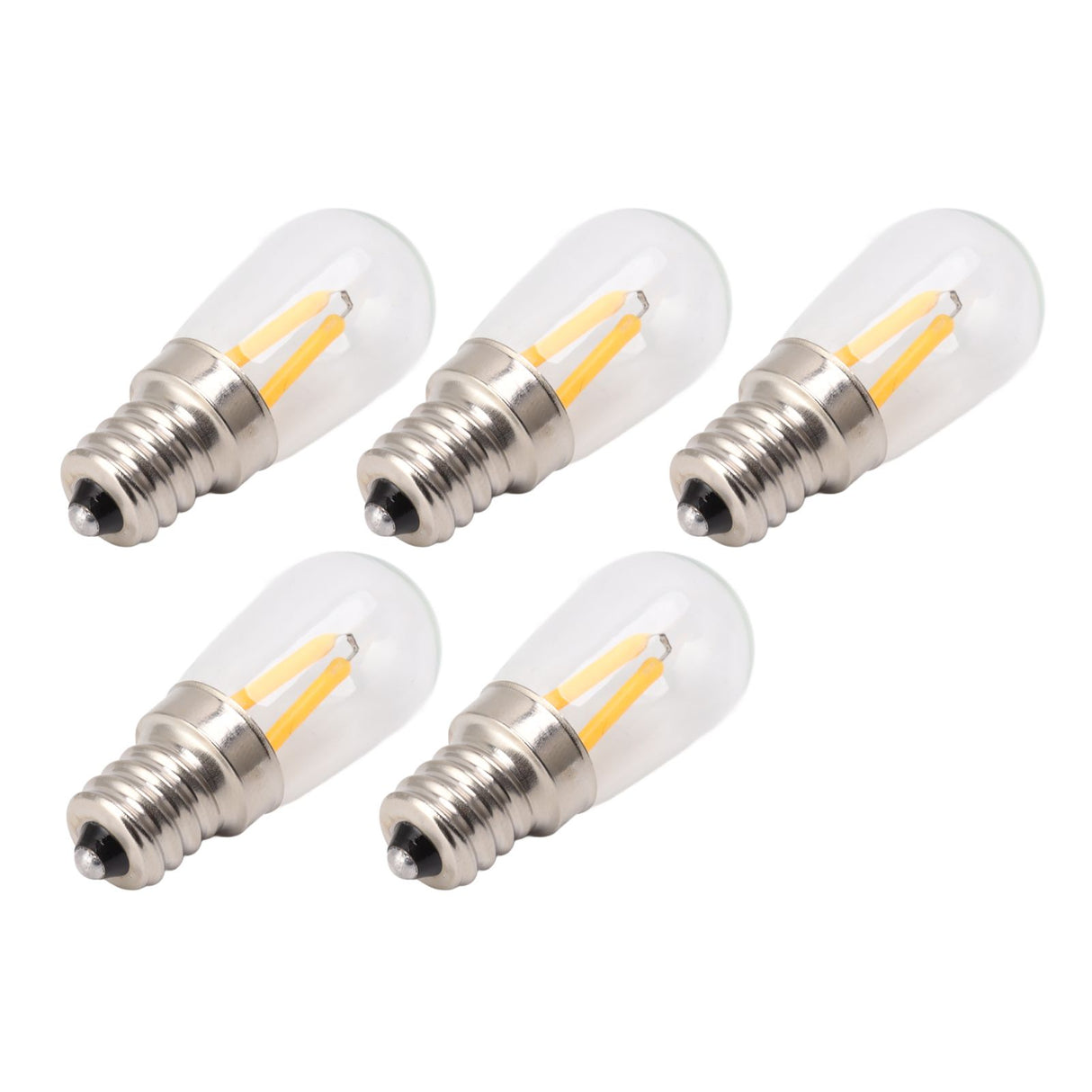 5Pcs Refrigerator Lamp Bulb Low Heat Low Power Consumption E12 LED Fridge Light Bulb 120V Warm Light