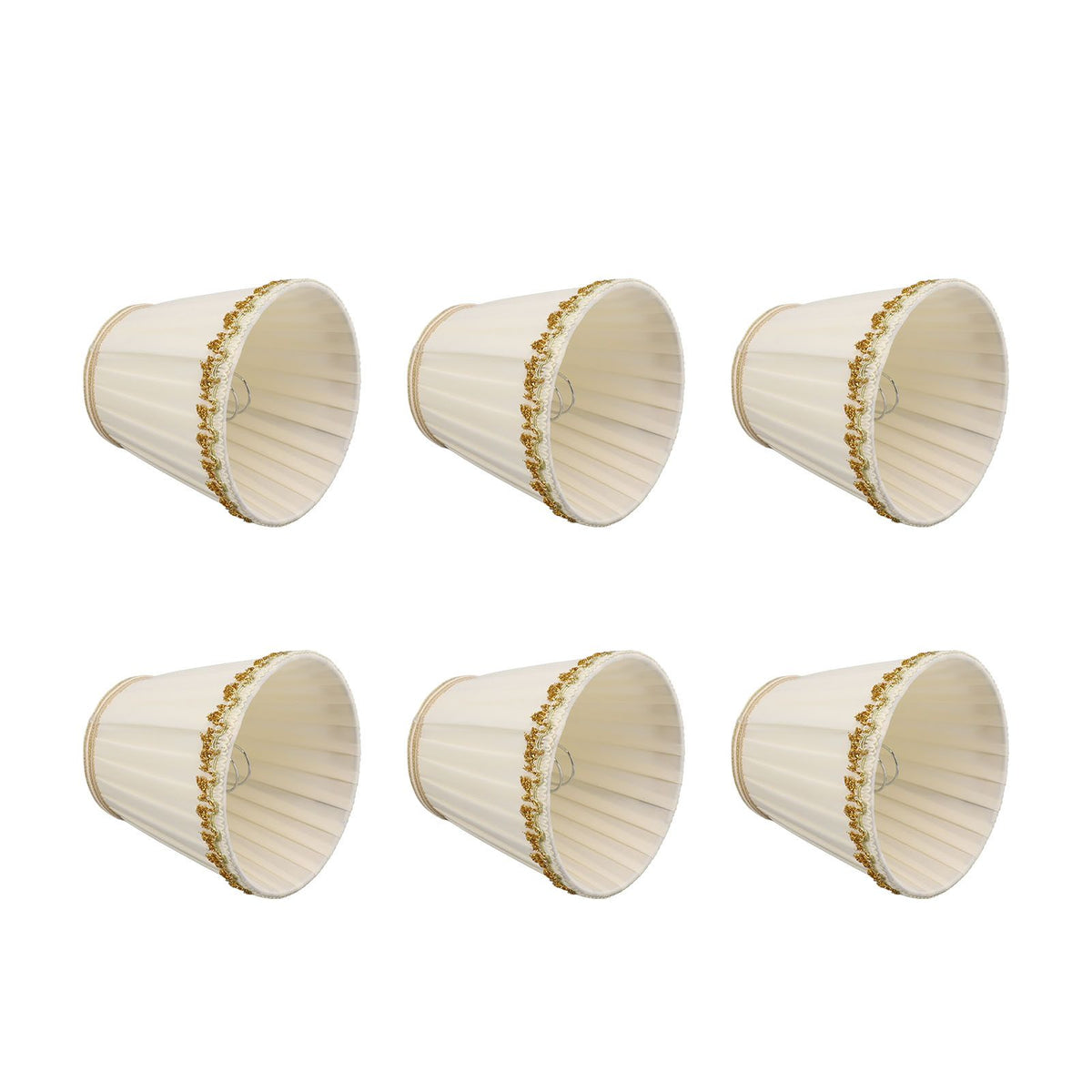 6Pcs Small Lamp Shades Safe Soft Easy Installation Modern Light Weight Table Lampshade for E14 Bulb Bedroom Hotel