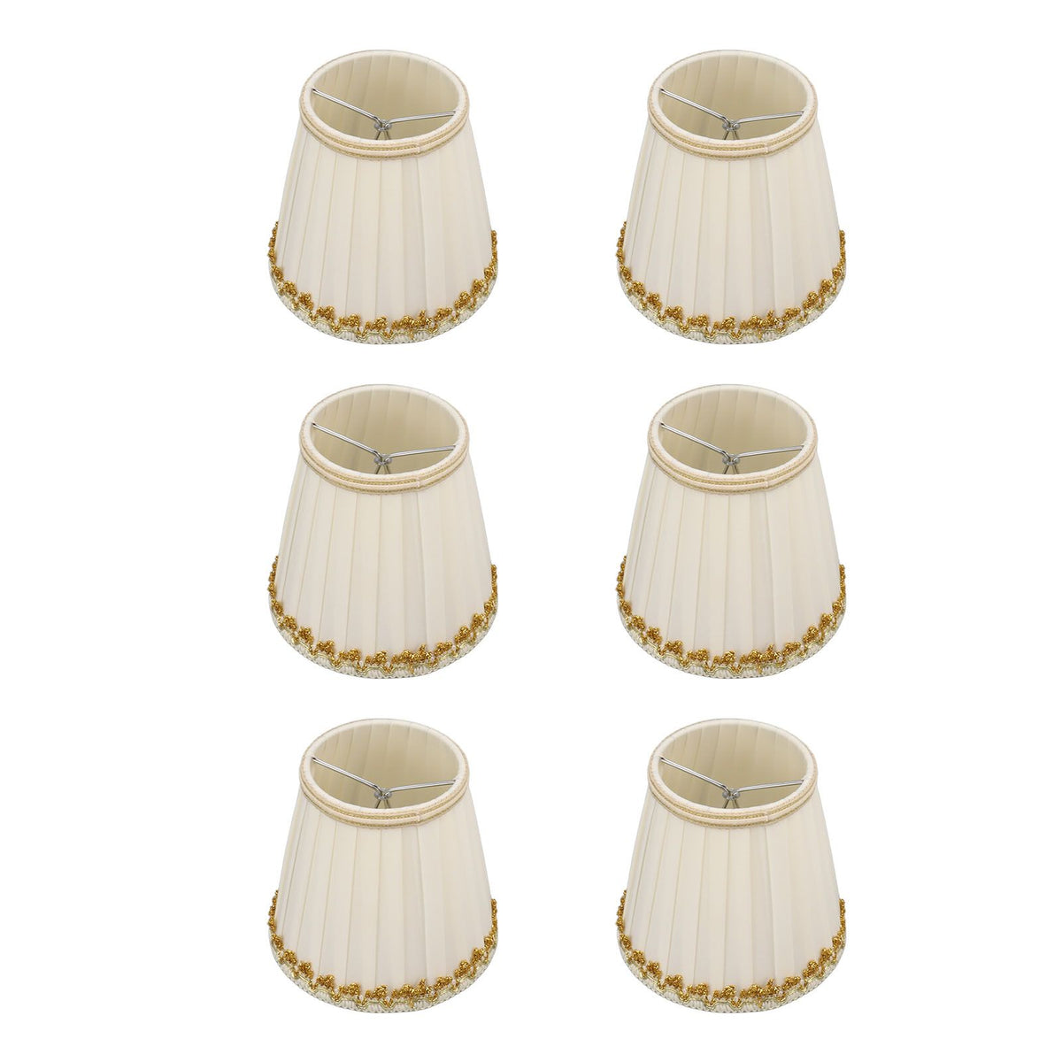6Pcs Small Lamp Shades Safe Soft Easy Installation Modern Light Weight Table Lampshade for E14 Bulb Bedroom Hotel