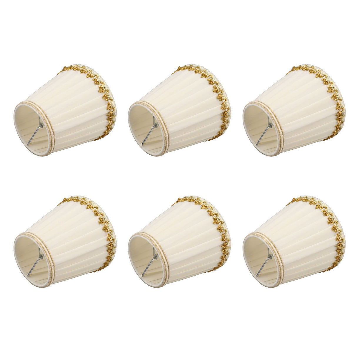 6Pcs Small Lamp Shades Safe Soft Easy Installation Modern Light Weight Table Lampshade for E14 Bulb Bedroom Hotel