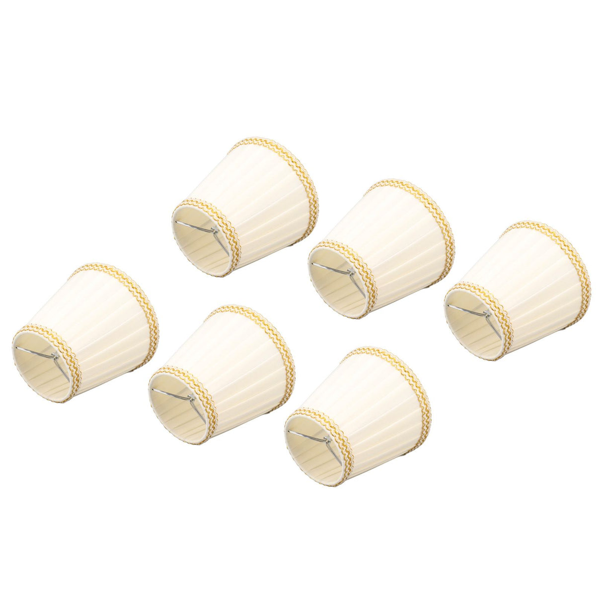 6Pcs Small Lamp Shade Clip On Drum Lampshade Cloth for Chandelier Candle Bulbs Lighting Accessories
