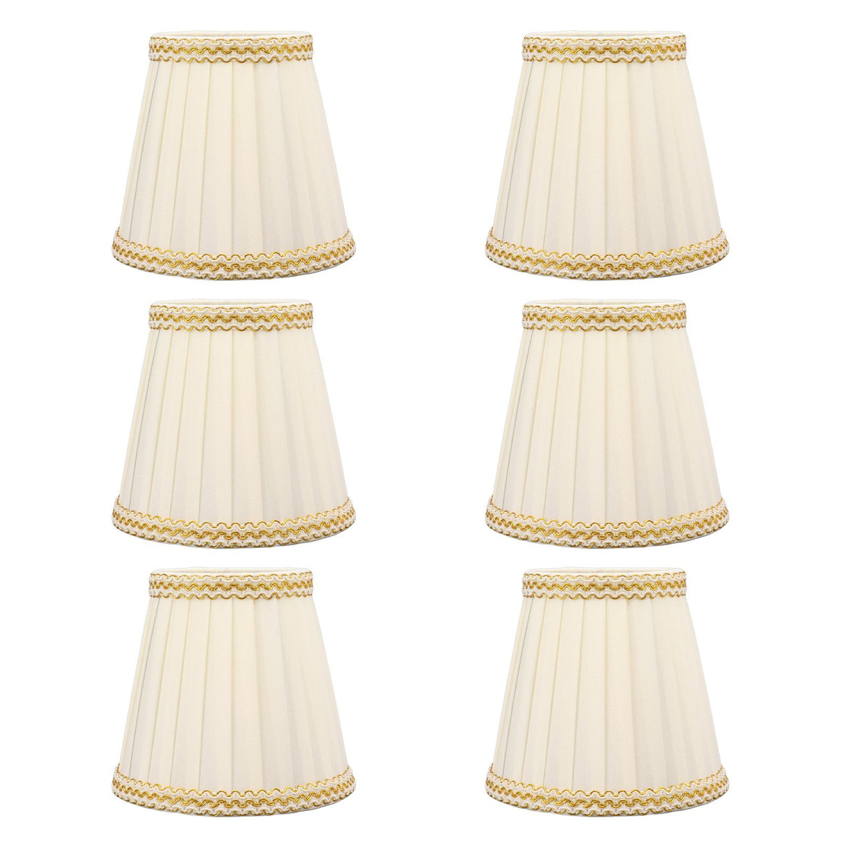 6Pcs Small Lamp Shade Clip On Drum Lampshade Cloth for Chandelier Candle Bulbs Lighting Accessories