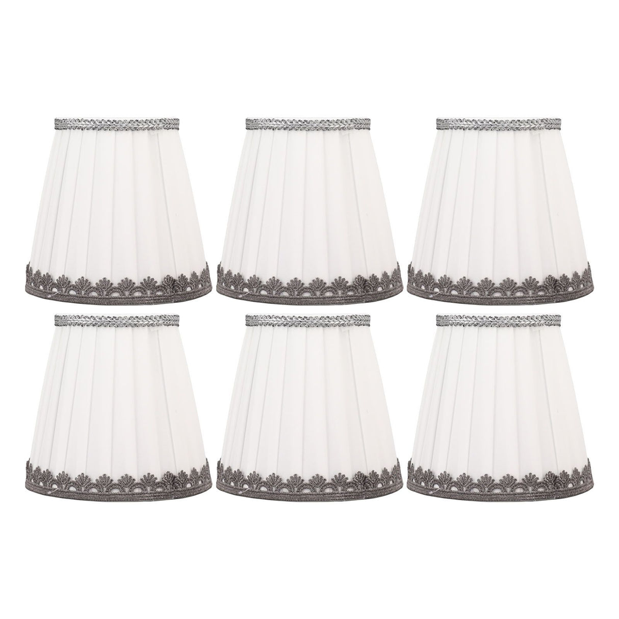 6 Pcs Small Lamp Shade Clip On Type Fabric Lampshade Modern Simple E14 Candle Bulb Lamp Cover