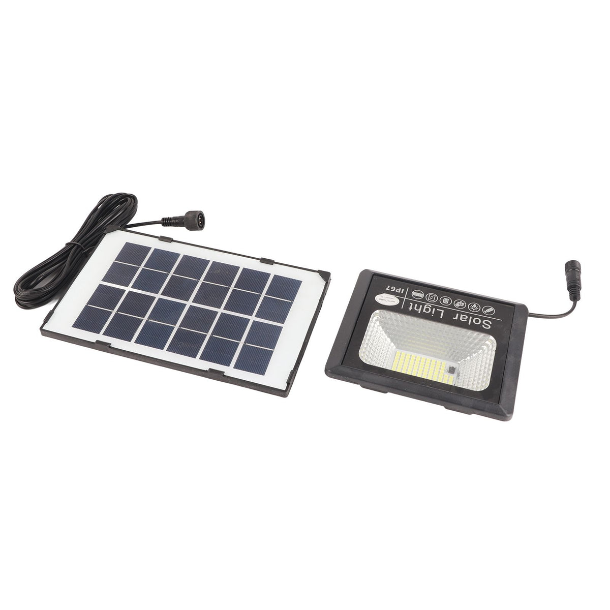 30W 100LED Solar Street Lamp Remote Control Light Control Timing Floodlight Super Bright Waterproof for Outdoor Garden