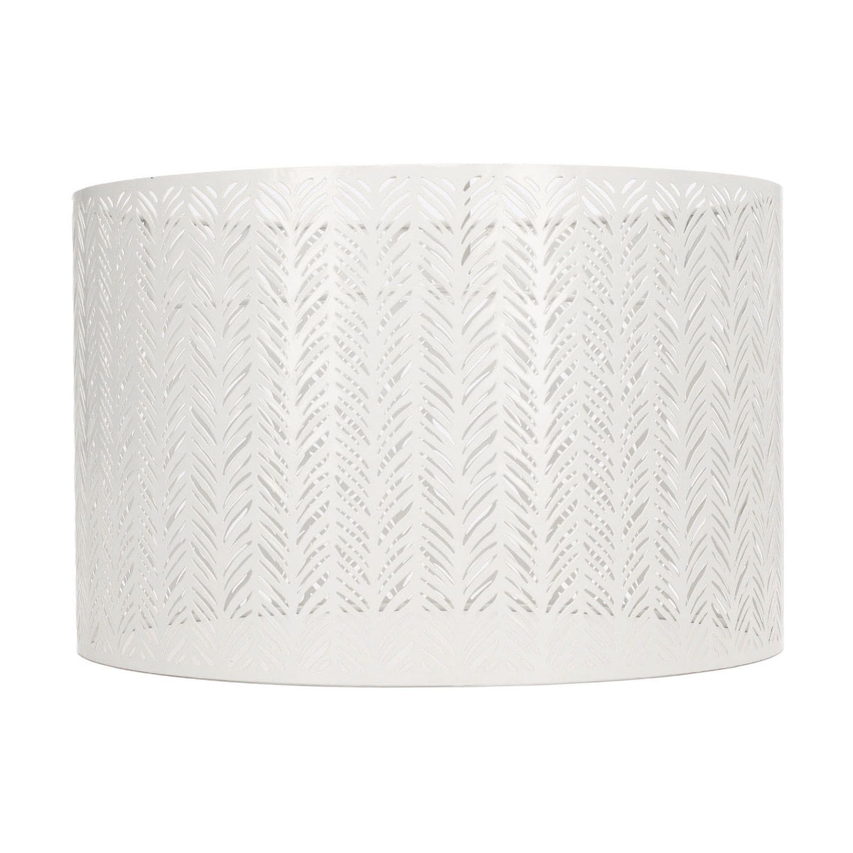 Drum Lamp Shade E27 E14 Clip Fir Leaf Shape Hollow Out Metal Decorative Lampshade Cover for Table Wall Ceiling Lamp White