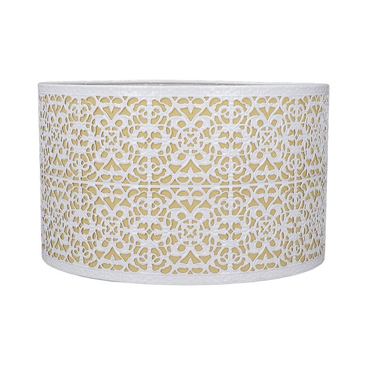 Metal Lampshade Hollow Out Table Light Shade for E27 E14 Caliber Lamp Holder Copper Coin Flower White Yellow Lining