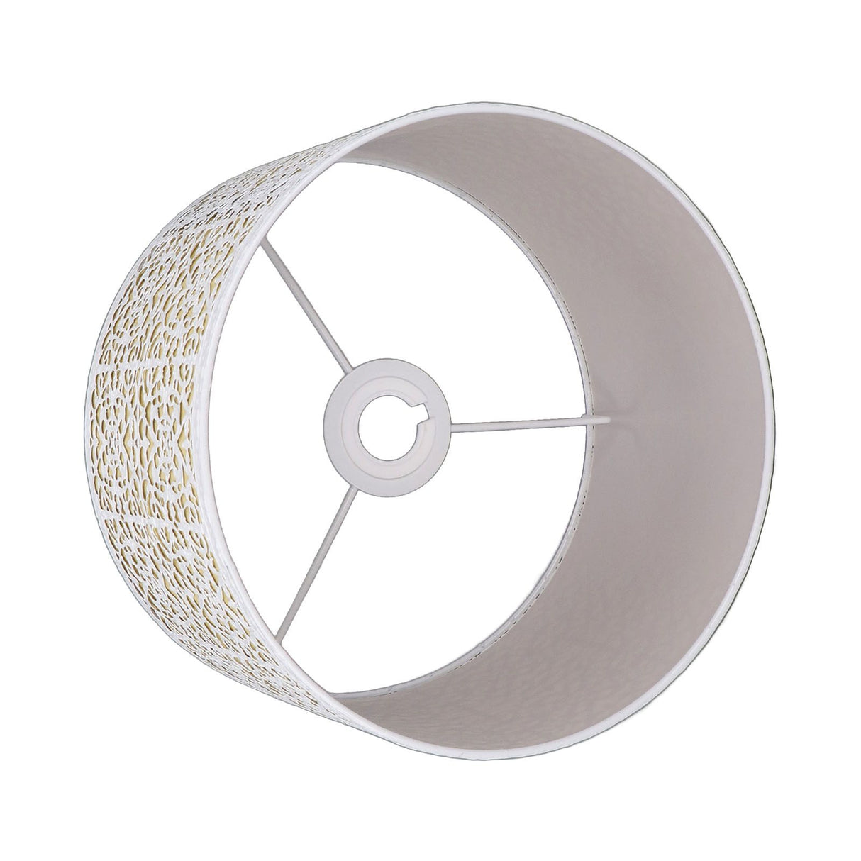 Metal Lampshade Hollow Out Table Light Shade for E27 E14 Caliber Lamp Holder Copper Coin Flower White Yellow Lining