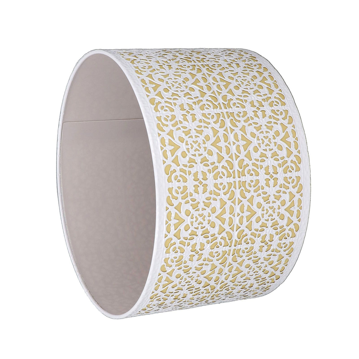 Metal Lampshade Hollow Out Table Light Shade for E27 E14 Caliber Lamp Holder Copper Coin Flower White Yellow Lining