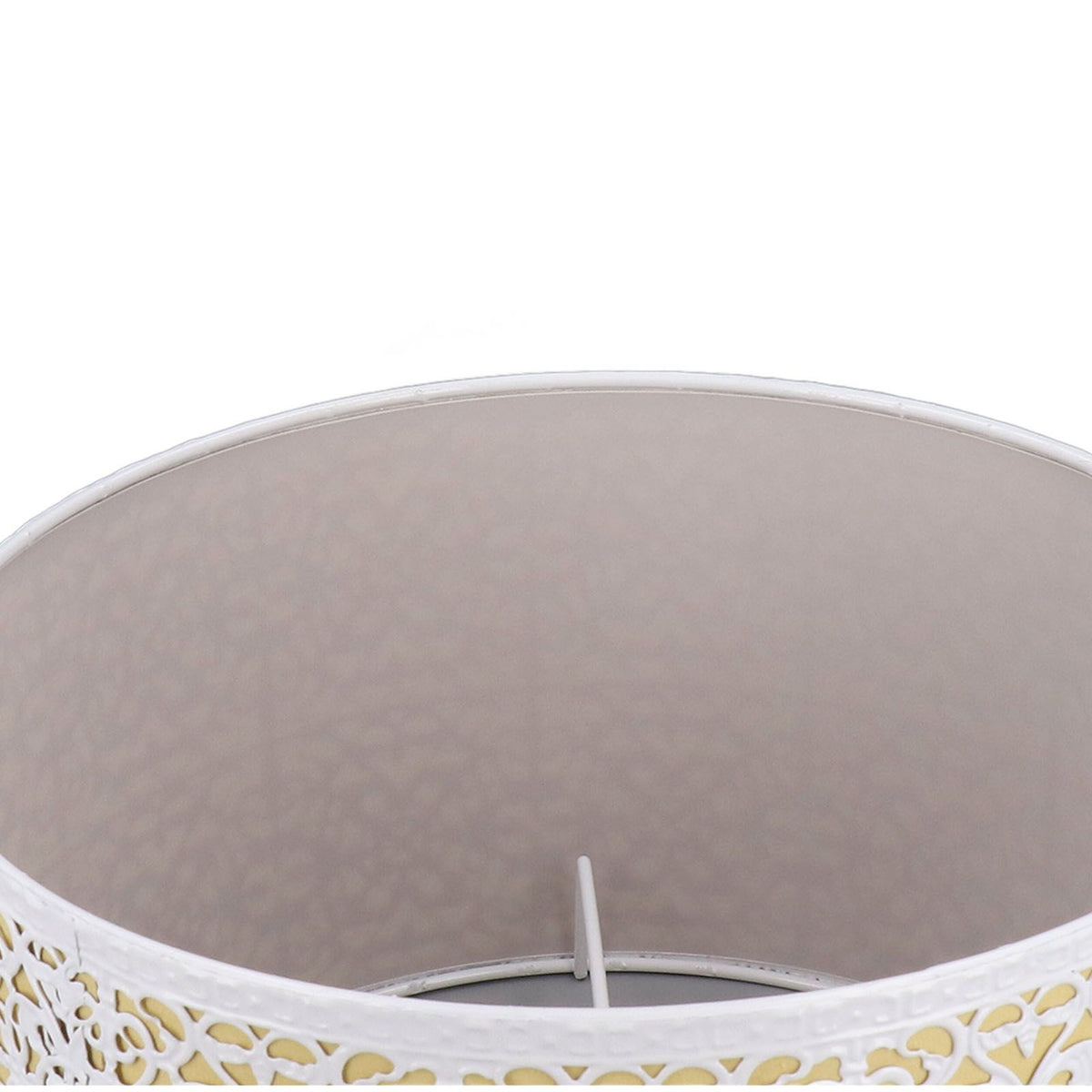 Metal Lampshade Hollow Out Table Light Shade for E27 E14 Caliber Lamp Holder Copper Coin Flower White Yellow Lining