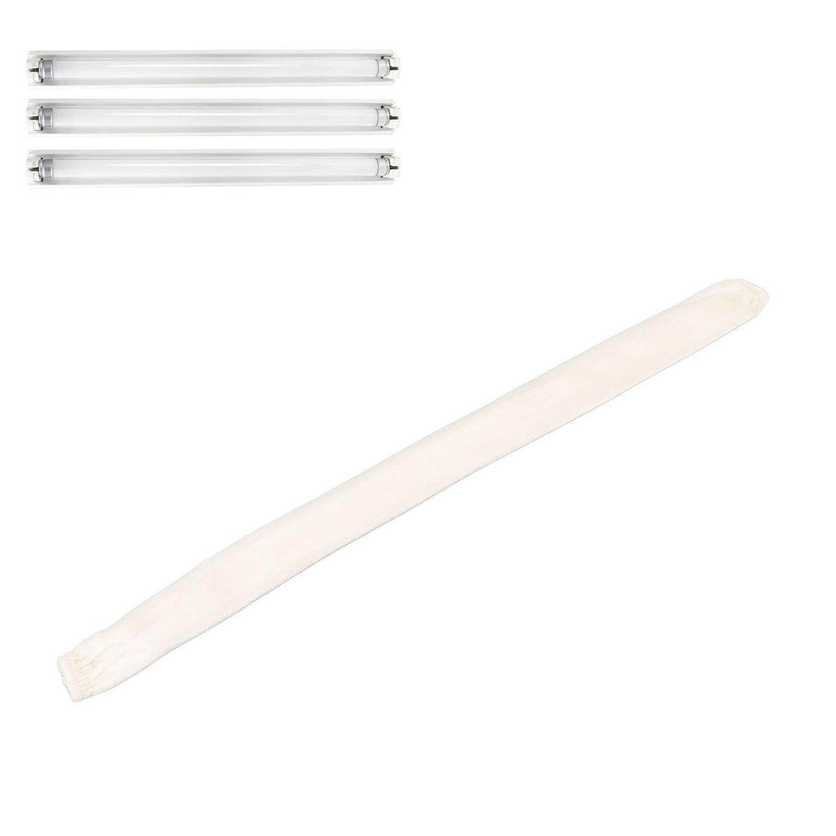 Chain Cover Dustproof Wire Flannelette Cloth 60cm Length 5cm Width with Zipper for Protection White