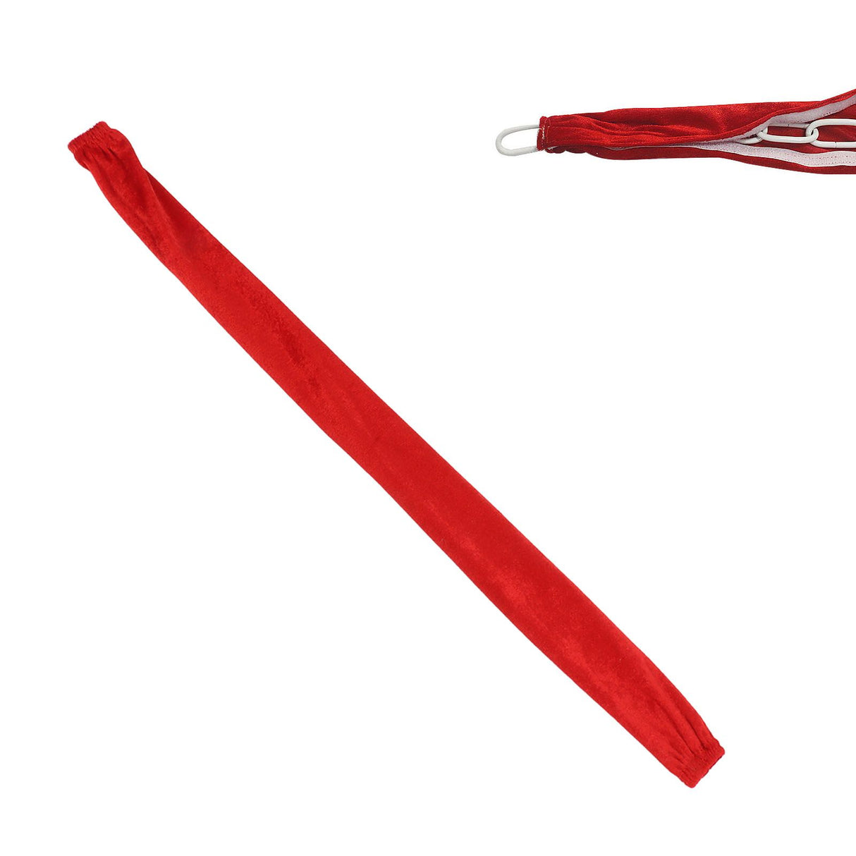 Chain Cover Dustproof Wire Flannelette Cloth 60cm Length 5cm Width with Zipper for Protection Red
