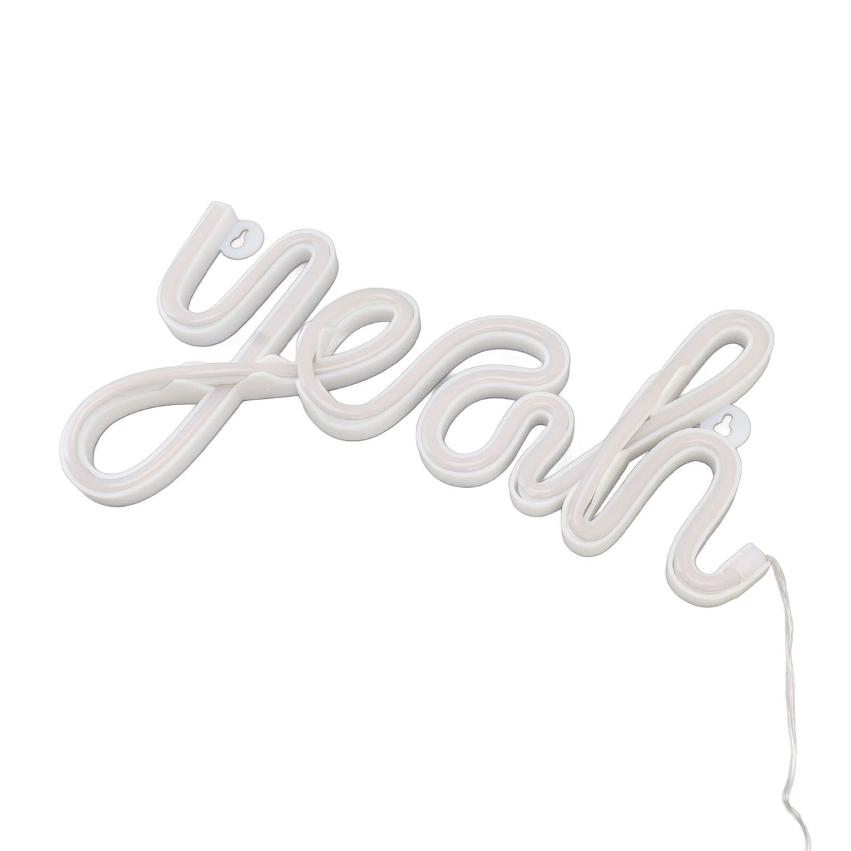 LED Neon Sign Yeah Shape Wall Decor Neon Night Light Uniform Soft Lighting LED Sign Warm White