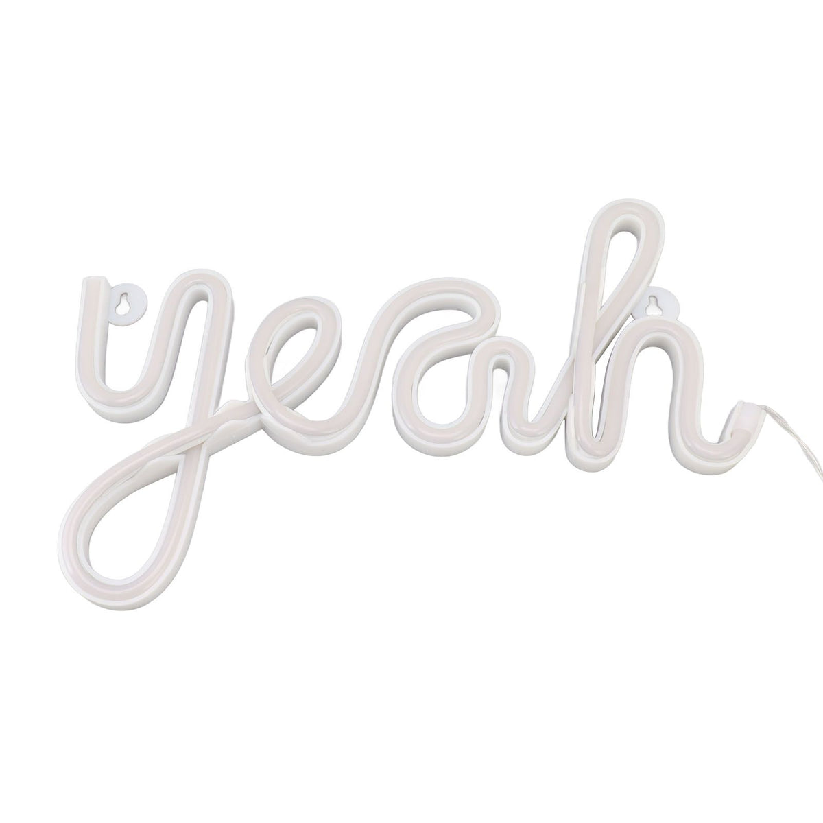LED Neon Sign Yeah Shape Wall Decor Neon Night Light Uniform Soft Lighting LED Sign Warm White