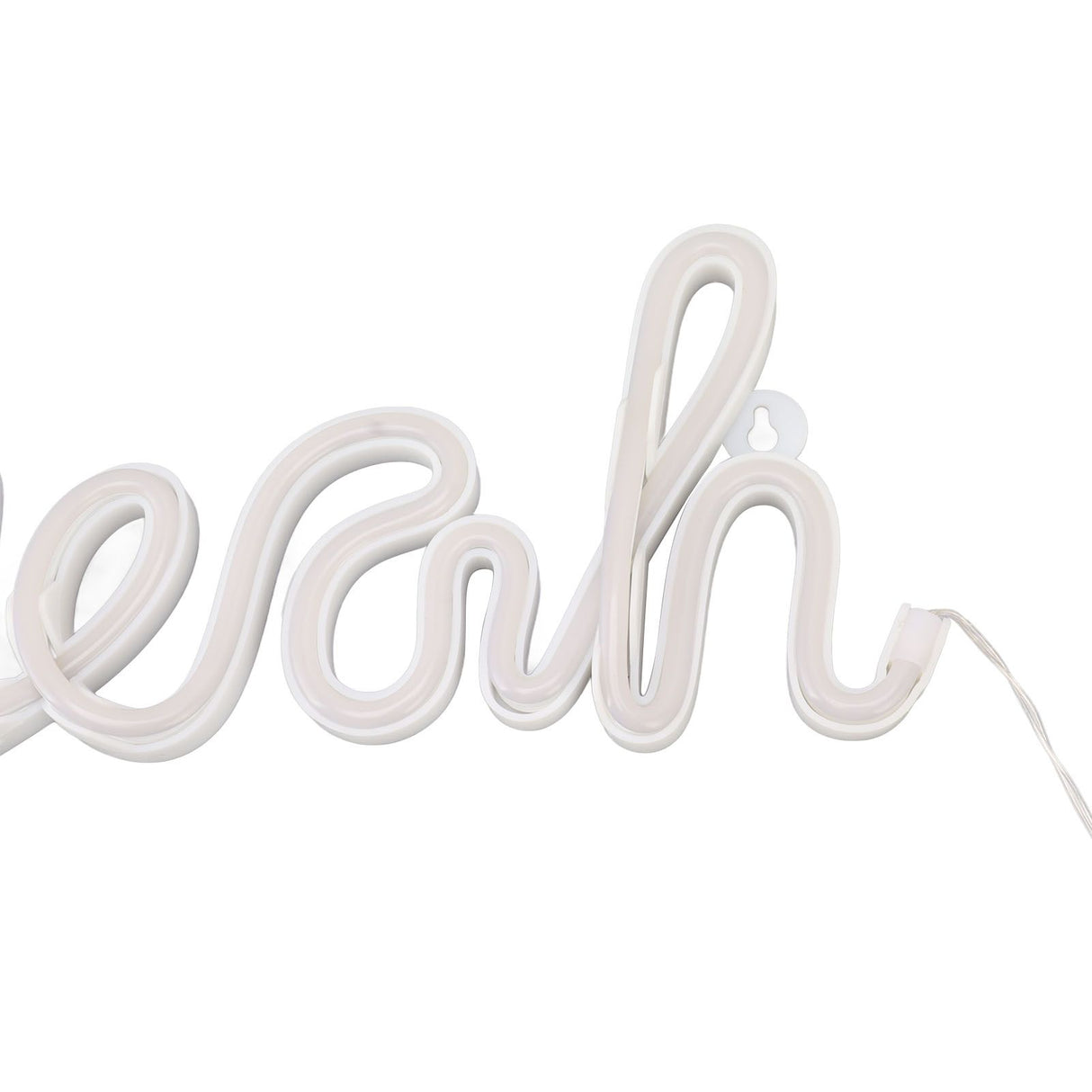 LED Neon Sign Yeah Shape Wall Decor Neon Night Light Uniform Soft Lighting LED Sign Warm White