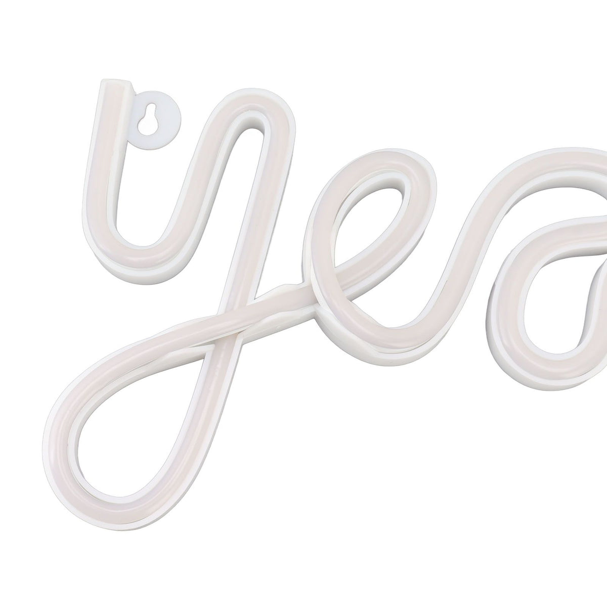 LED Neon Sign Yeah Shape Wall Decor Neon Night Light Uniform Soft Lighting LED Sign Warm White