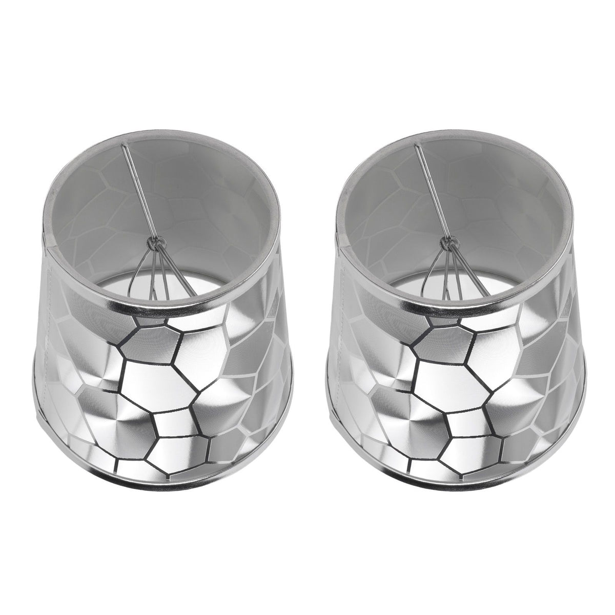 2Pcs Dustproo E14 Bulb Lamp Holder Lampshade Modern Simple Style Table Lamp Shade