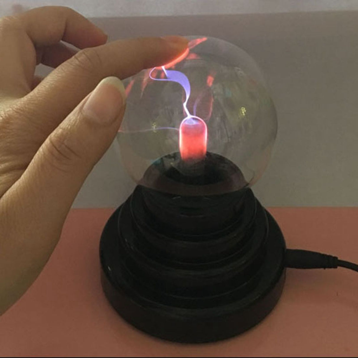 3 Inch Magic Plasma Ball Lamp Touch Sensitive Plasma Ball Light for Parties Decorations Prop Home