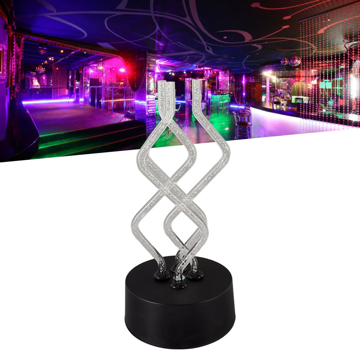Bubble Color Changing LED Table Lamp Dancing Rotary Stick Lamp USB Creative Night Light Home Bar Decorative Desk Light